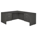 Regency Regency Legacy 71 x 82 in. L Desk with Double Pedestal Drawer Unit- Ash Grey LLD713547AG